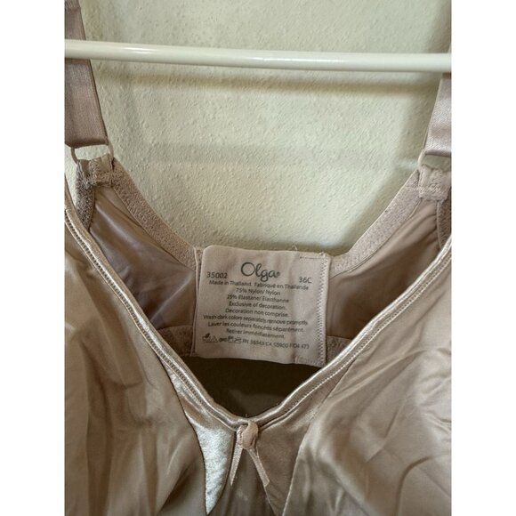OLGA Side Support Ultimate Comfort UW Bra Size 36c 36 C Beige Nude 35002 T Shirt - Picture 2 of 4